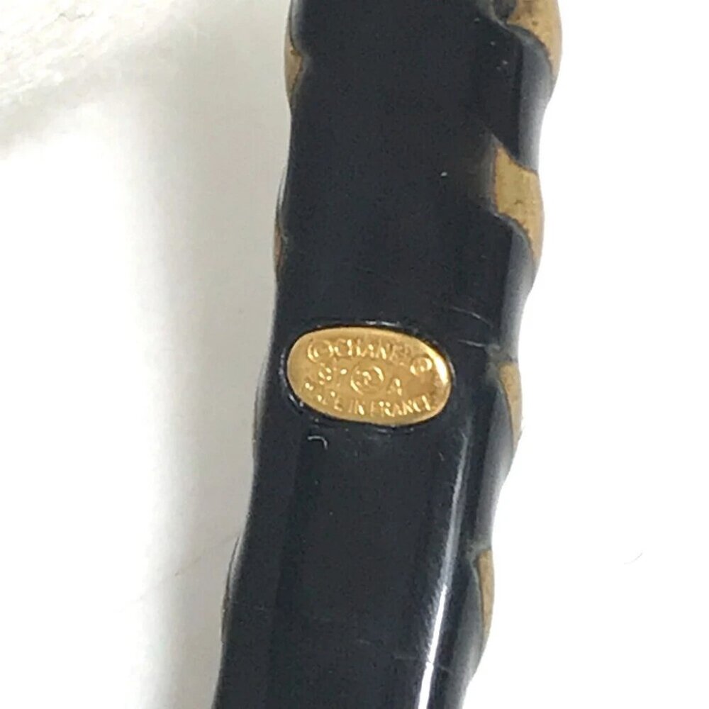 CHANEL CC Mark CC Accessory bracelet 97A Bangle Metal Black/Gold - Picture 4 of 4